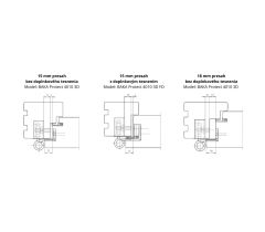 Dveřní závěs Baka proteck 4010 3D FD MSTS - sada - Stříbrná