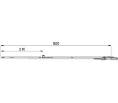 MACO Ukončení dveřního zámku 500x16 mm - Stříbrná