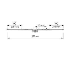 ROTO NT, NX otv.-sklop. variabilní 801-1200mm převodovka - Stříbrná