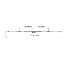 MACO Sklopná převodovka s nůžkou 650-1000mm MULTI-MATIC - Stříbrná