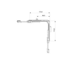 MACO štulpový rohový převod pro MULTI-MATIC - Stříbrná