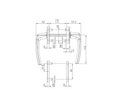 Balkonová sada klik Rotoline pro profil 48-78 mm