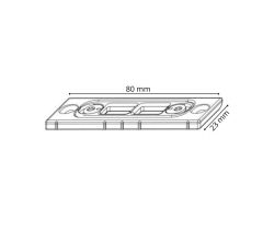 MACO rámový protikus pro zástrč hladký falc 24 mm - Stříbrná