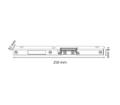 MACO hlavní dveřní protiplech U8X18X32mm levý, také na el. vrátný dřevo - Stříbrná, left