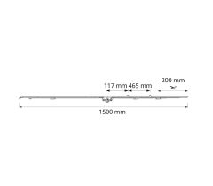 ROTO NT, NX otv.-sklop.1.401-1.600 mm převodovka - Stříbrná