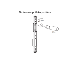 FUHR Dveřní protikus hlavní pro REHAU S 730