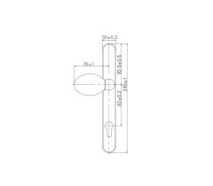 ROTO dveřní koule - klika 30mm - Bronzová